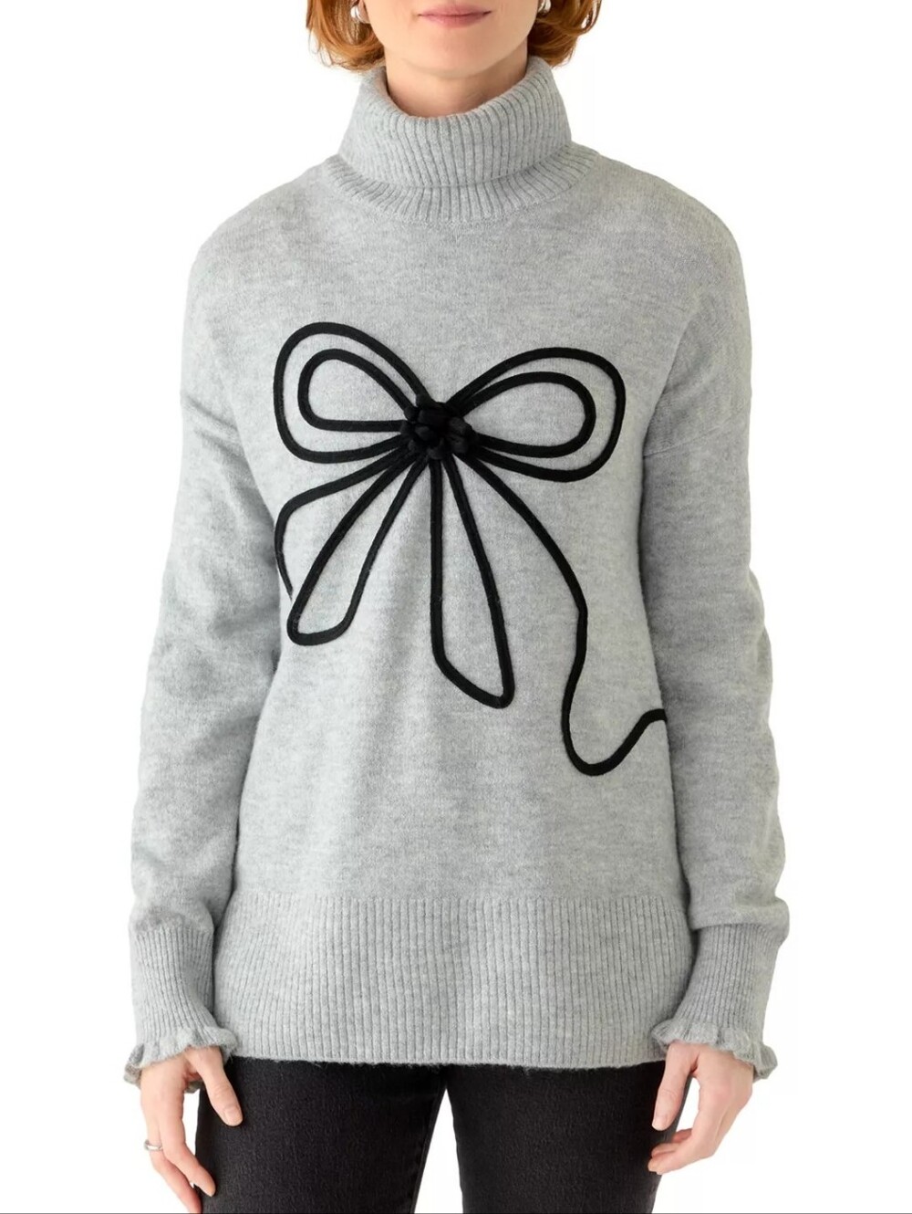 NWT CeCe Ribbon Turtleneck Sweater. Large